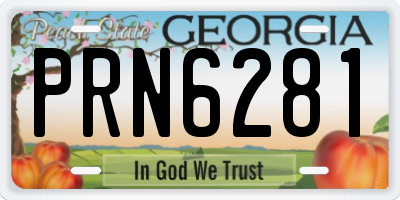 GA license plate PRN6281