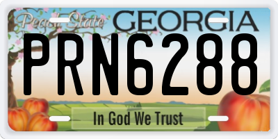 GA license plate PRN6288