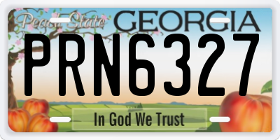 GA license plate PRN6327