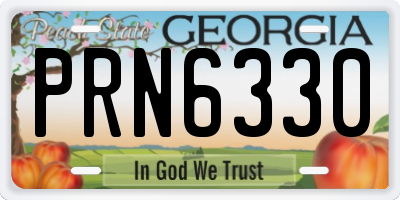 GA license plate PRN6330