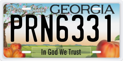 GA license plate PRN6331