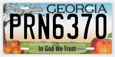 GA license plate PRN6370