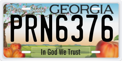 GA license plate PRN6376