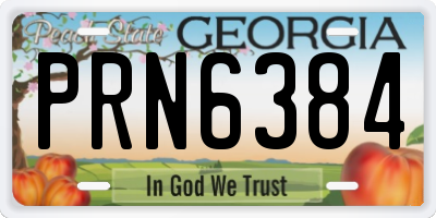 GA license plate PRN6384