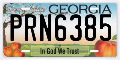 GA license plate PRN6385