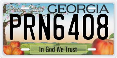 GA license plate PRN6408