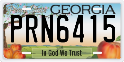 GA license plate PRN6415