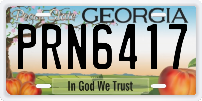 GA license plate PRN6417