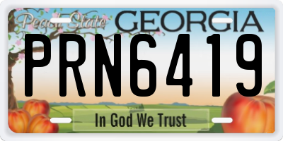 GA license plate PRN6419