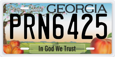 GA license plate PRN6425