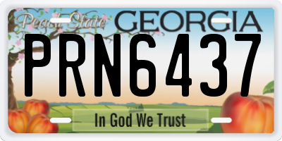 GA license plate PRN6437