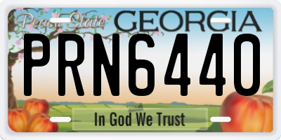 GA license plate PRN6440