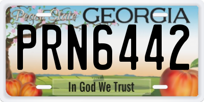 GA license plate PRN6442