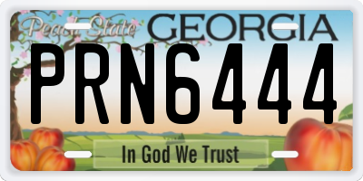 GA license plate PRN6444