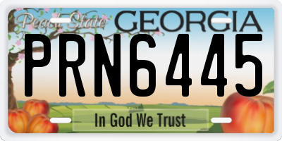 GA license plate PRN6445