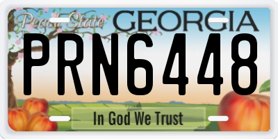 GA license plate PRN6448