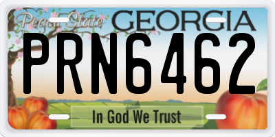 GA license plate PRN6462
