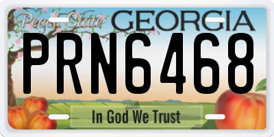 GA license plate PRN6468