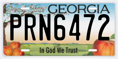 GA license plate PRN6472