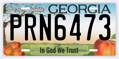 GA license plate PRN6473