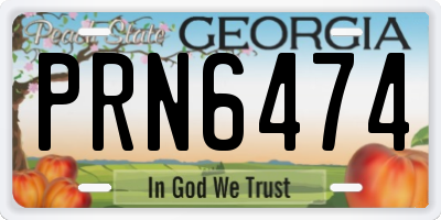 GA license plate PRN6474