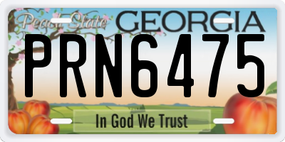 GA license plate PRN6475