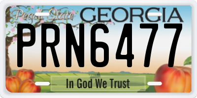 GA license plate PRN6477