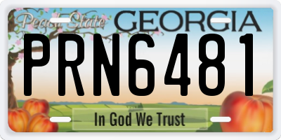 GA license plate PRN6481