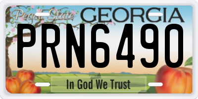 GA license plate PRN6490