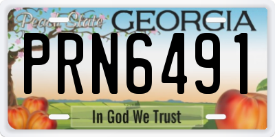 GA license plate PRN6491