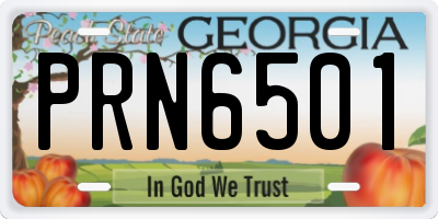 GA license plate PRN6501
