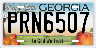 GA license plate PRN6507