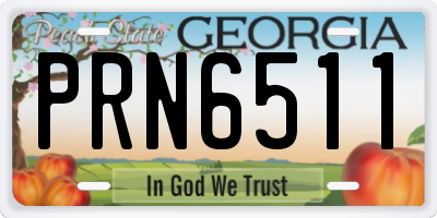 GA license plate PRN6511