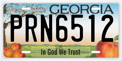 GA license plate PRN6512