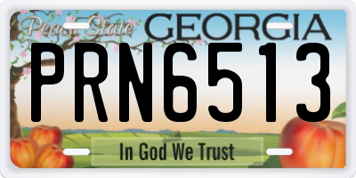 GA license plate PRN6513