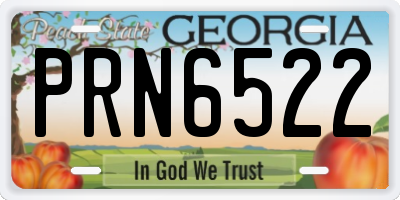 GA license plate PRN6522