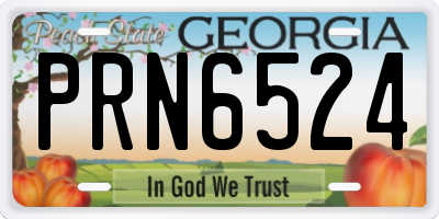GA license plate PRN6524