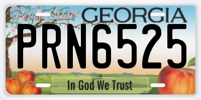 GA license plate PRN6525