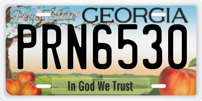 GA license plate PRN6530