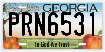 GA license plate PRN6531