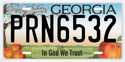 GA license plate PRN6532