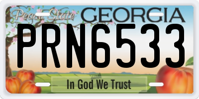 GA license plate PRN6533