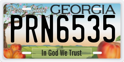 GA license plate PRN6535