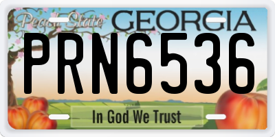 GA license plate PRN6536