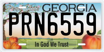 GA license plate PRN6559