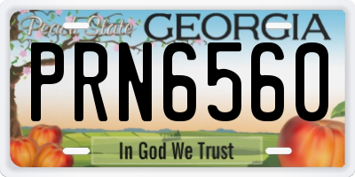 GA license plate PRN6560