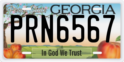 GA license plate PRN6567