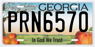GA license plate PRN6570