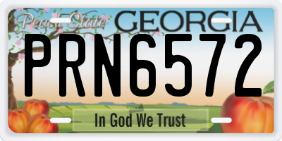 GA license plate PRN6572