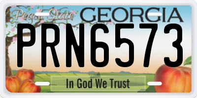 GA license plate PRN6573